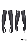 Gants longs en wetlook avec fermetures �clair - Regnes