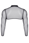 Crop top tulle noir transparent - Regnes