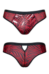 Slip type br�silien z�br� rouge et noir - Regnes