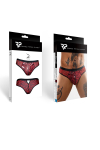 Slip type br�silien z�br� rouge et noir - Regnes