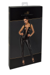 Combinaison lacée en wetlook Vixen F362 - Noir Handmade Combinaison lacée en wetlook Vixen F362 - Noir Handmade